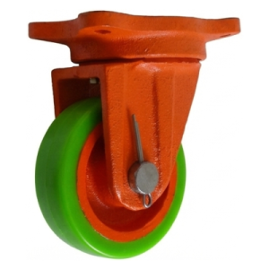 Rodaja Fundición Giratoria Fierro Poliuretano Polivom 1