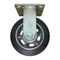 Rodaja Fija Placa Troquelada Rueda Aluminio Vulcanizado Polivom