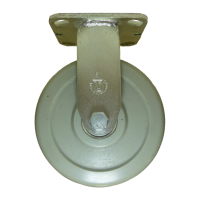 Rodaja Fija Placa Troquelada Rueda Poliuretano Integral Polivom