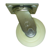 Rodaja Giratoria Placa Troquelada Rueda Nylon Polivom