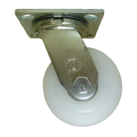 Rodaja Giratoria Placa Troquelada Rueda Polietileno Polivom