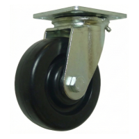 Rodaja Giratoria Placa Troquelada Rueda Resina Fenólica Polivom 1