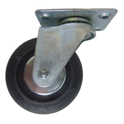 Rodaja Autoservicio Giratoria Galvanizada placa sin freno Polivom