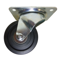 Rodaja Giratoria Lamina Troquelada Rueda Hule Polivom